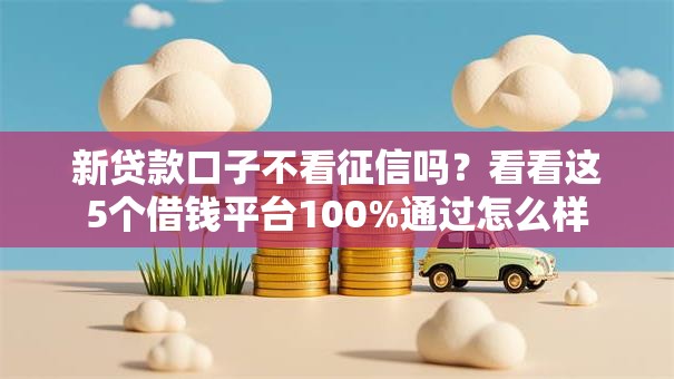 新贷款口子不看征信吗？看看这5个借钱平台100%通过怎么样