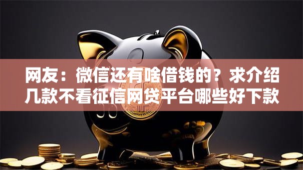网友:微信还有啥借钱的?求介绍几款不看征信网贷平台哪些好下款 网友:微信还有啥借钱的?求介绍几款不看征信网贷平台哪些好下款