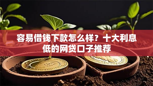 容易借钱下款怎么样？十大利息低的网贷口子推荐