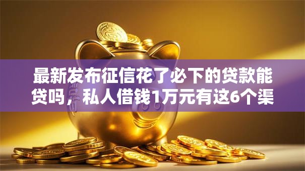 最新发布征信花了必下的贷款能贷吗，私人借钱1万元有这6个渠道