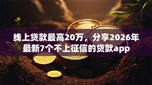 线上贷款最高20万，分享2026年最新7个不上征信的贷款app