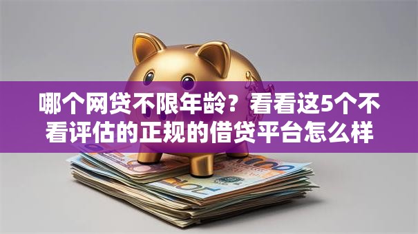 哪个网贷不限年龄？看看这5个不看评估的正规的借贷平台怎么样