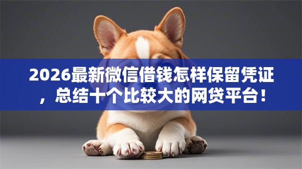 2026最新微信借钱怎样保留凭证，总结十个比较大的网贷平台！
