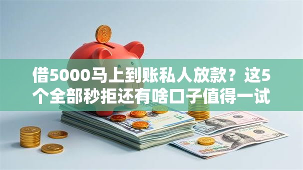 借5000马上到账私人放款？这5个全部秒拒还有啥口子值得一试