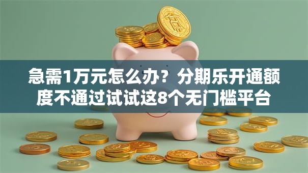 急需1万元怎么办？分期乐开通额度不通过试试这8个无门槛平台