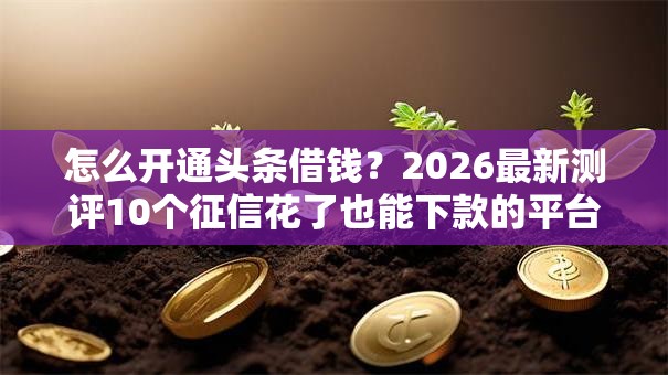 怎么开通头条借钱？2026最新测评10个征信花了也能下款的平台
