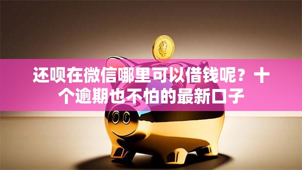 还呗在微信哪里可以借钱呢？十个逾期也不怕的最新口子