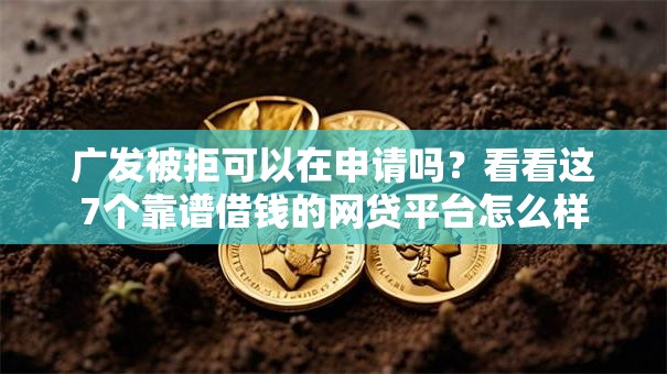 广发被拒可以在申请吗?看看这7个靠谱借钱的网贷平台怎么样 广发被拒可以在申请吗?看看这7个靠谱借钱的网贷平台怎么样