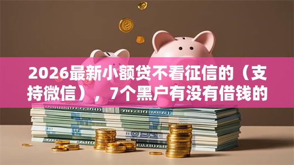 2026最新小额贷不看征信的（支持微信），7个黑户有没有借钱的平台无私分享