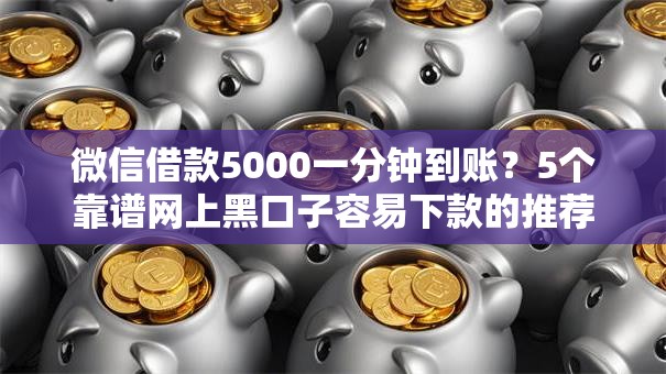 微信借款5000一分钟到账？5个靠谱网上黑口子容易下款的推荐