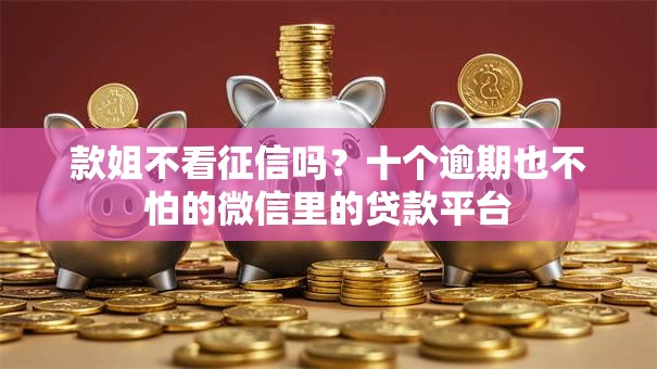 款姐不看征信吗？十个逾期也不怕的微信里的贷款平台