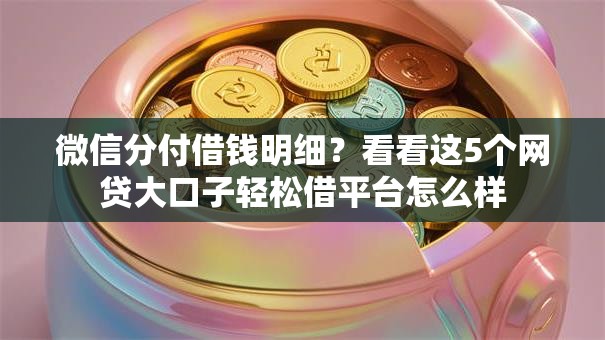 微信分付借钱明细？看看这5个网贷大口子轻松借平台怎么样
