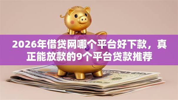 2026年借贷网哪个平台好下款，真正能放款的9个平台贷款推荐
