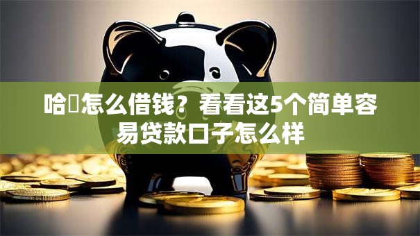 哈啰怎么借钱？看看这5个简单容易贷款口子怎么样