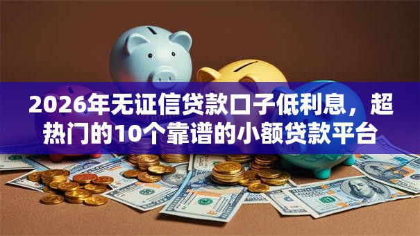 2026年无证信贷款口子低利息，超热门的10个靠谱的小额贷款平台推荐