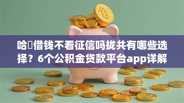 哈啰借钱不看征信吗拢共有哪些选择?6个公积金贷款平台app详解 哈啰借钱不看征信吗拢共有哪些选择?6个公积金贷款平台app详解