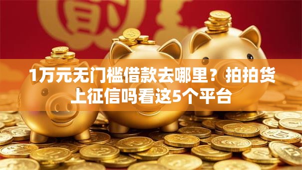 1万元无门槛借款去哪里？拍拍货上征信吗看这5个平台