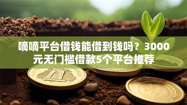 嘀嘀平台借钱能借到钱吗？3000元无门槛借款5个平台推荐