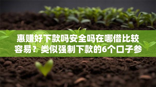 惠赚好下款吗安全吗在哪借比较容易？类似强制下款的6个口子参考