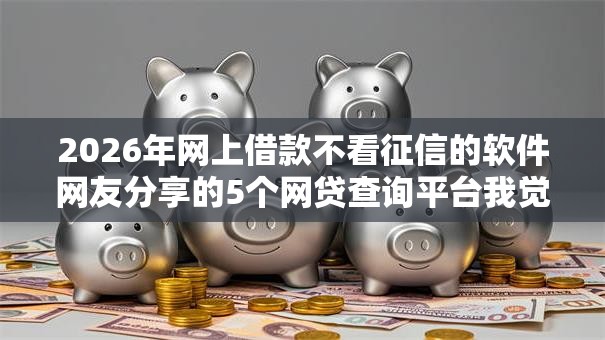 2026年网上借款不看征信的软件网友分享的5个网贷查询平台我觉得不错！