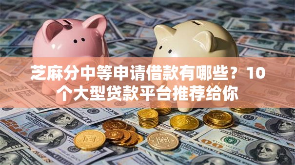 芝麻分中等申请借款有哪些？10个大型贷款平台推荐给你