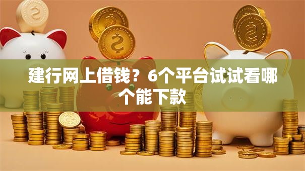 建行网上借钱？6个平台试试看哪个能下款