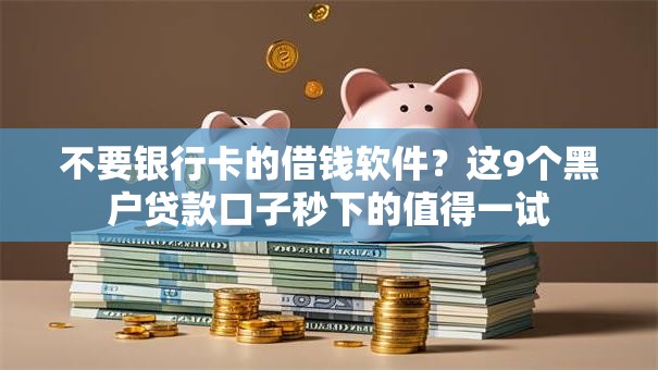 不要银行卡的借钱软件？这9个黑户贷款口子秒下的值得一试