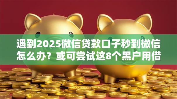 遇到2025微信贷款口子秒到微信怎么办？或可尝试这8个黑户用借款平台可贷到款