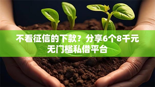 不看征信的下款？分享6个8千元无门槛私借平台