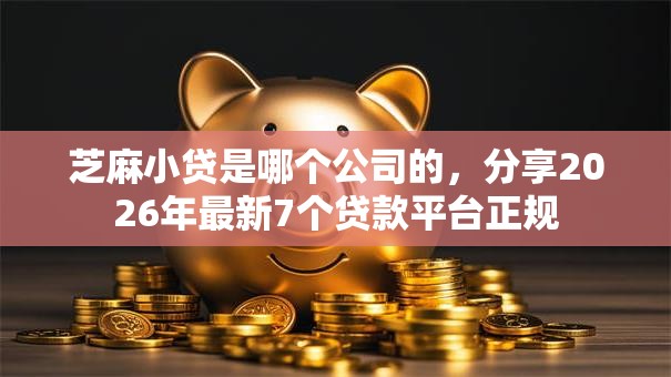 芝麻小贷是哪个公司的，分享2026年最新7个贷款平台正规