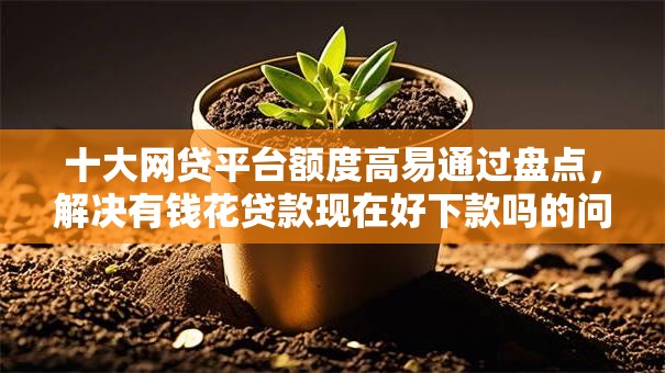 十大网贷平台额度高易通过盘点，解决有钱花贷款现在好下款吗的问题