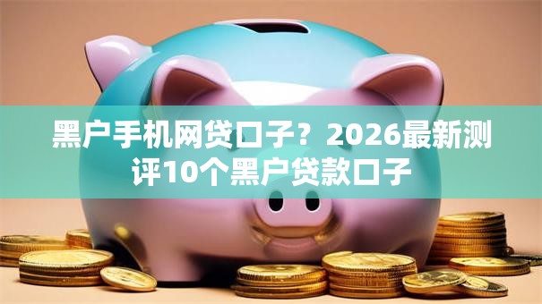 黑户手机网贷口子？2026最新测评10个黑户贷款口子