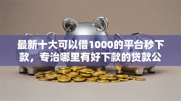 最新十大可以借1000的平台秒下款，专治哪里有好下款的贷款公司