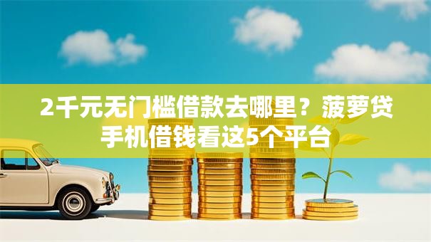 2千元无门槛借款去哪里？菠萝贷手机借钱看这5个平台