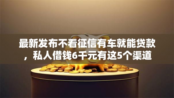 最新发布不看征信有车就能贷款，私人借钱6千元有这5个渠道