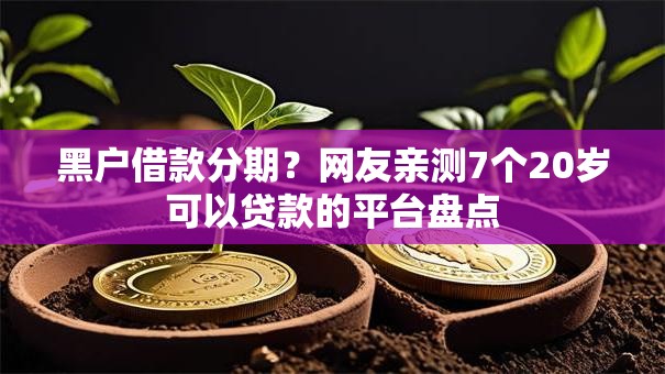 黑户借款分期？网友亲测7个20岁可以贷款的平台盘点