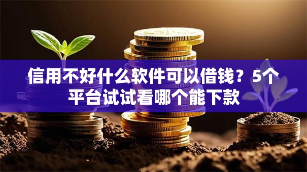 信用不好什么软件可以借钱?5个平台试试看哪个能下款 信用不好什么软件可以借钱?5个平台试试看哪个能下款