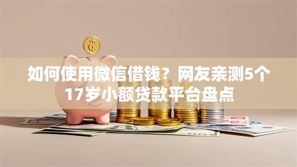 如何使用微信借钱？网友亲测5个17岁小额贷款平台盘点