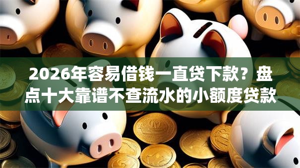 2026年容易借钱一直贷下款？盘点十大靠谱不查流水的小额度贷款app