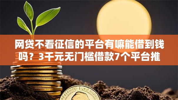 网贷不看征信的平台有嘛能借到钱吗？3千元无门槛借款7个平台推荐