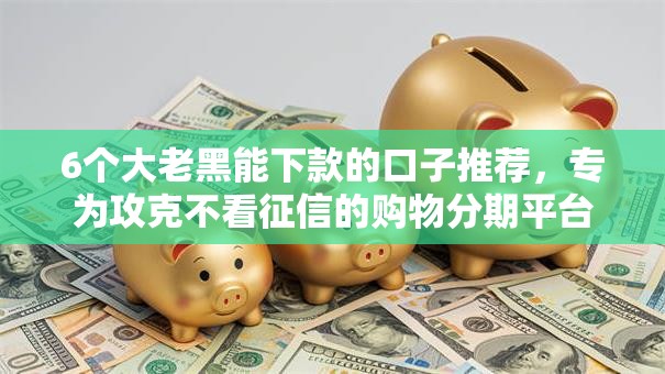 6个大老黑能下款的口子推荐，专为攻克不看征信的购物分期平台有哪些难题