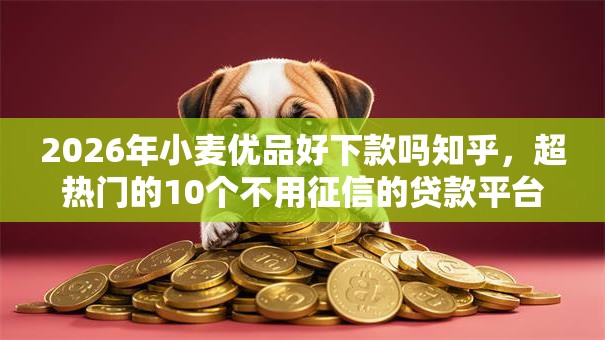 2026年小麦优品好下款吗知乎，超热门的10个不用征信的贷款平台推荐