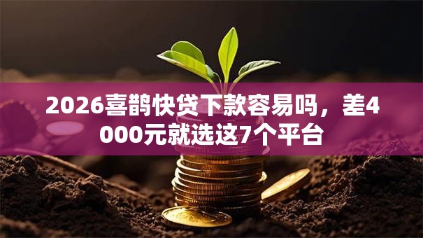 2026喜鹊快贷下款容易吗,差4000元就选这7个平台 2026喜鹊快贷下款容易吗,差4000元就选这7个平台