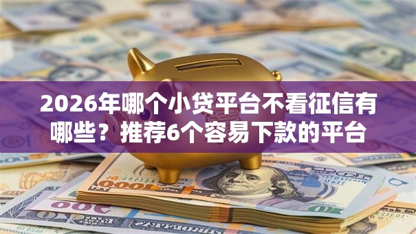 2026年哪个小贷平台不看征信有哪些？推荐6个容易下款的平台