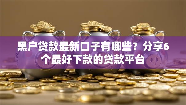 黑户贷款最新口子有哪些？分享6个最好下款的贷款平台