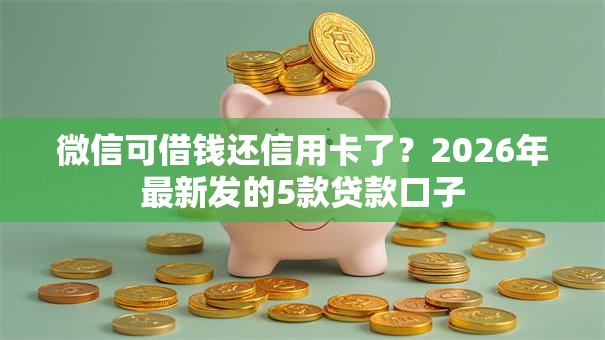 微信可借钱还信用卡了？2026年最新发的5款贷款口子