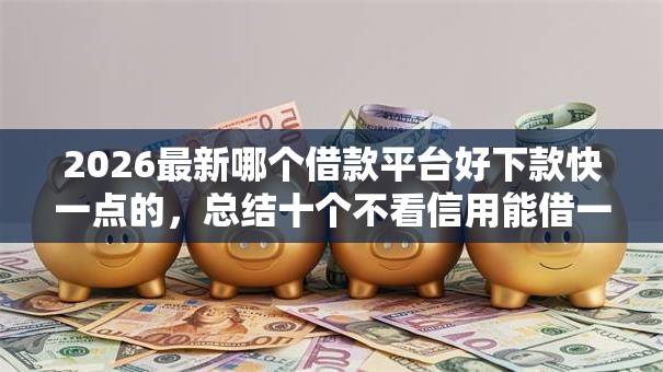 2026最新哪个借款平台好下款快一点的，总结十个不看信用能借一千块钱的软件！