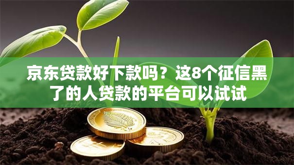 京东贷款好下款吗？这8个征信黑了的人贷款的平台可以试试