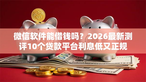微信软件能借钱吗?2026最新测评10个贷款平台利息低又正规 微信软件能借钱吗?2026最新测评10个贷款平台利息低又正规
