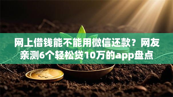 网上借钱能不能用微信还款？网友亲测6个轻松贷10万的app盘点